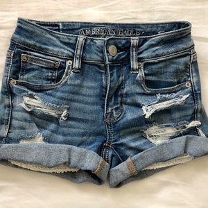 American Eagle High Waisted Jean Shorts Size 2